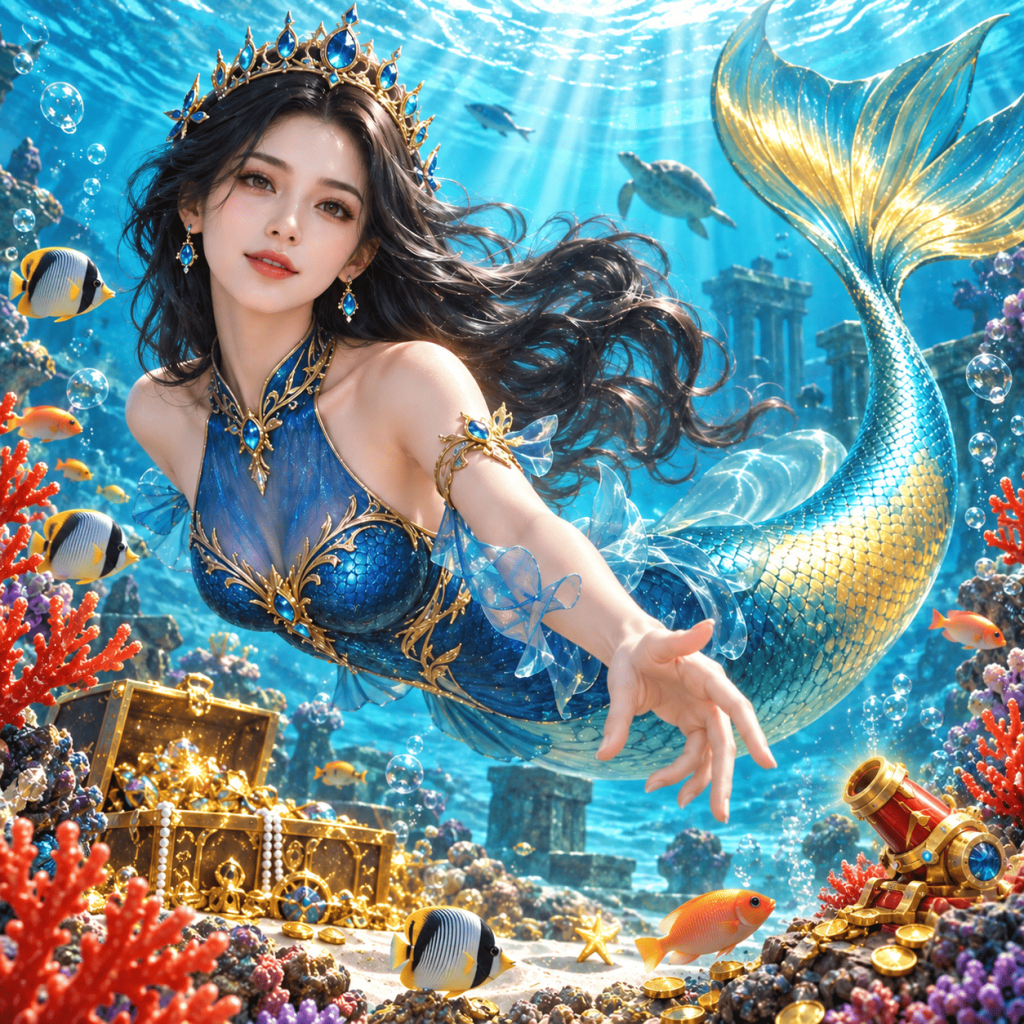 BB6bet Fishing mermaid in a colorful underwater world