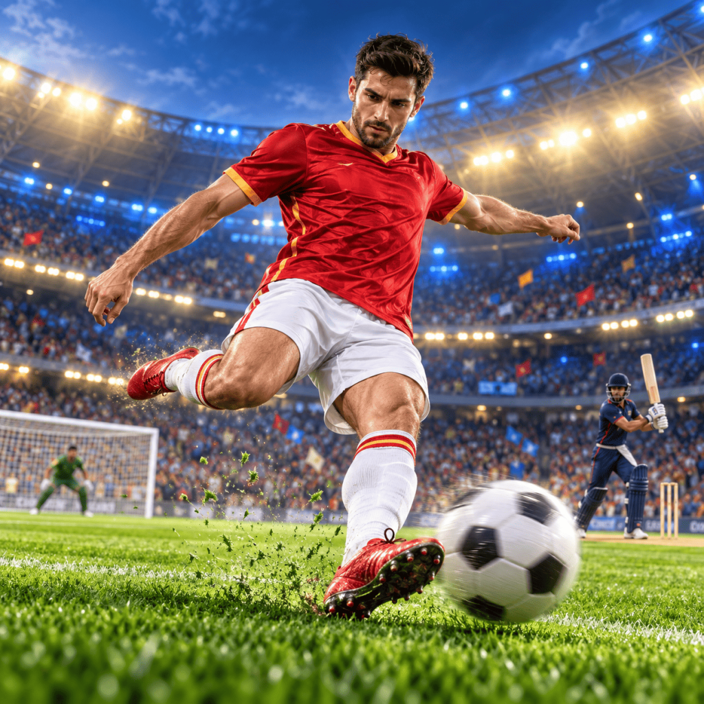 BB6bet Sports football player in a stadium